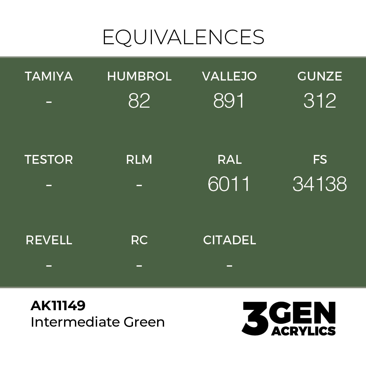 AK Interactive 3GEN Intermediate Green 17ml