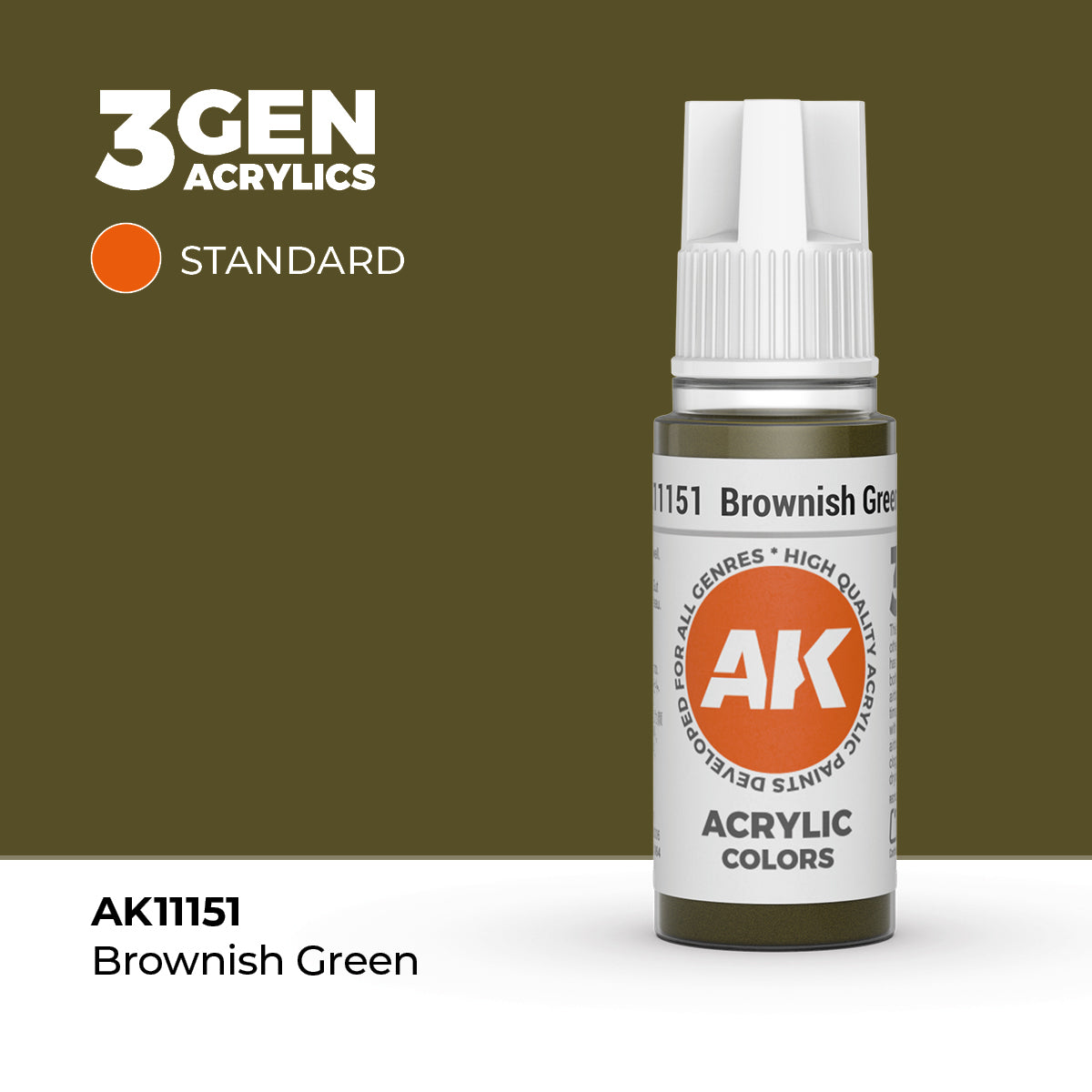 AK Interactive 3GEN Brownish Green 17ml