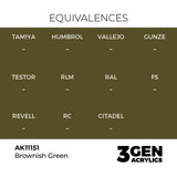 AK Interactive 3GEN Brownish Green 17ml