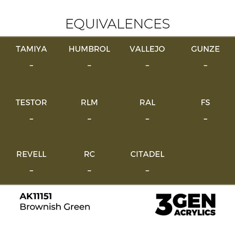 AK Interactive 3GEN Brownish Green 17ml