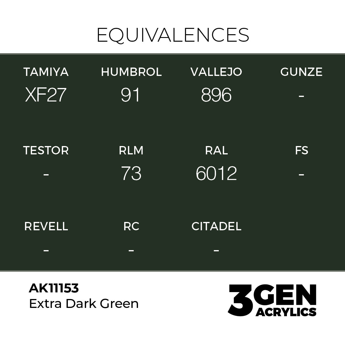 AK Interactive 3GEN Extra Dark Green 17ml