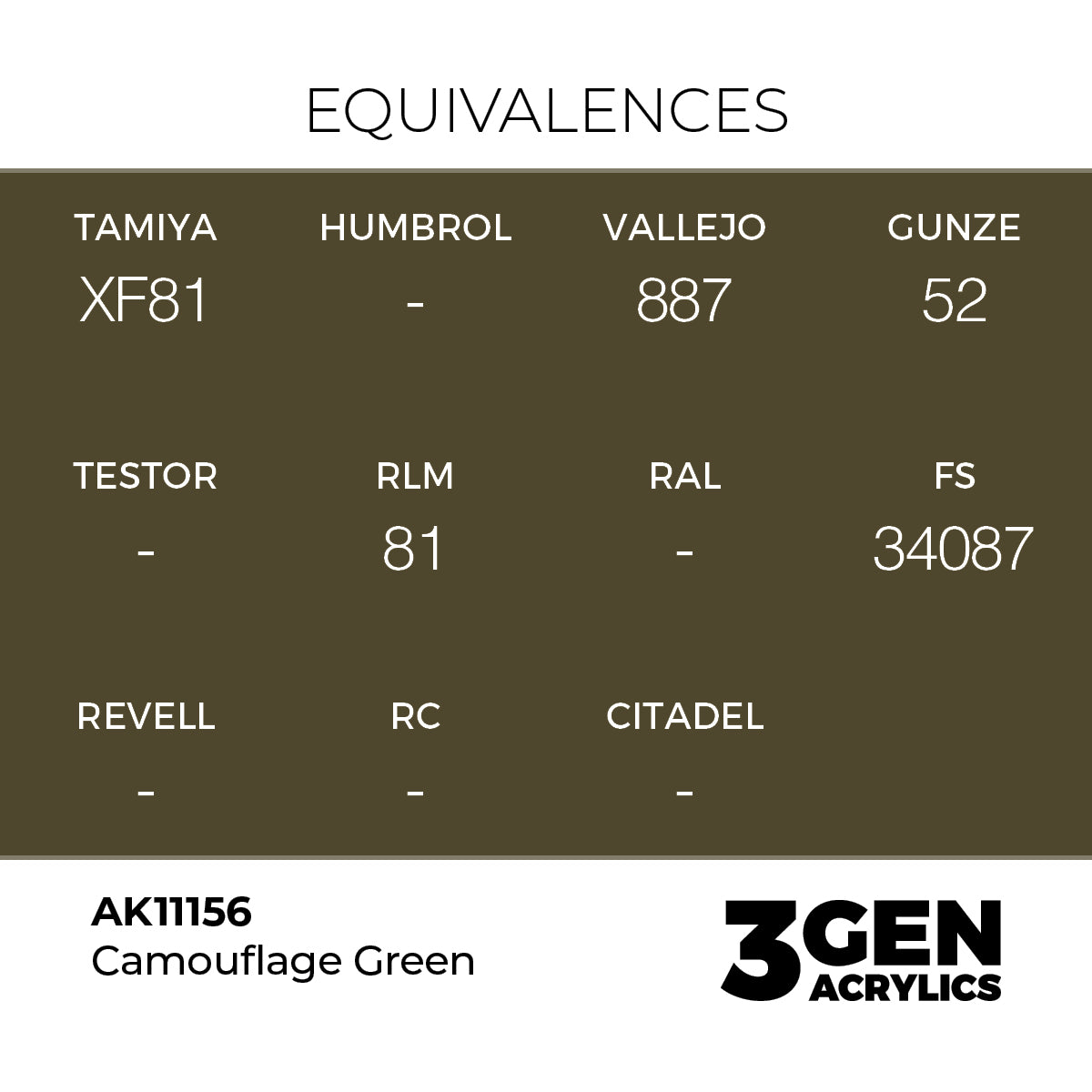 AK Interactive 3GEN Camouflage Green 17ml