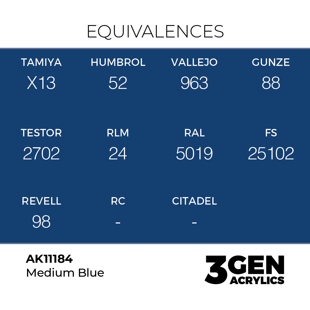 AK Interactive 3GEN Medium Blue 17ml