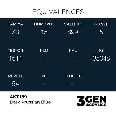 AK Interactive 3GEN Dark Prussian Blue 17ml