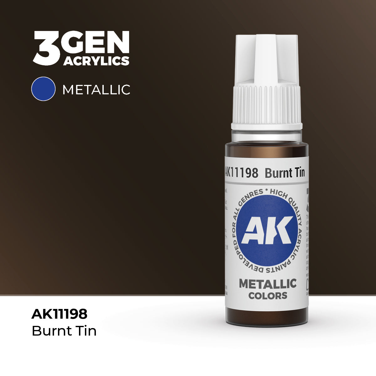 AK Interactive 3GEN Burnt Tin 17ml