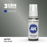 AK Interactive 3GEN Oily Steel 17ml