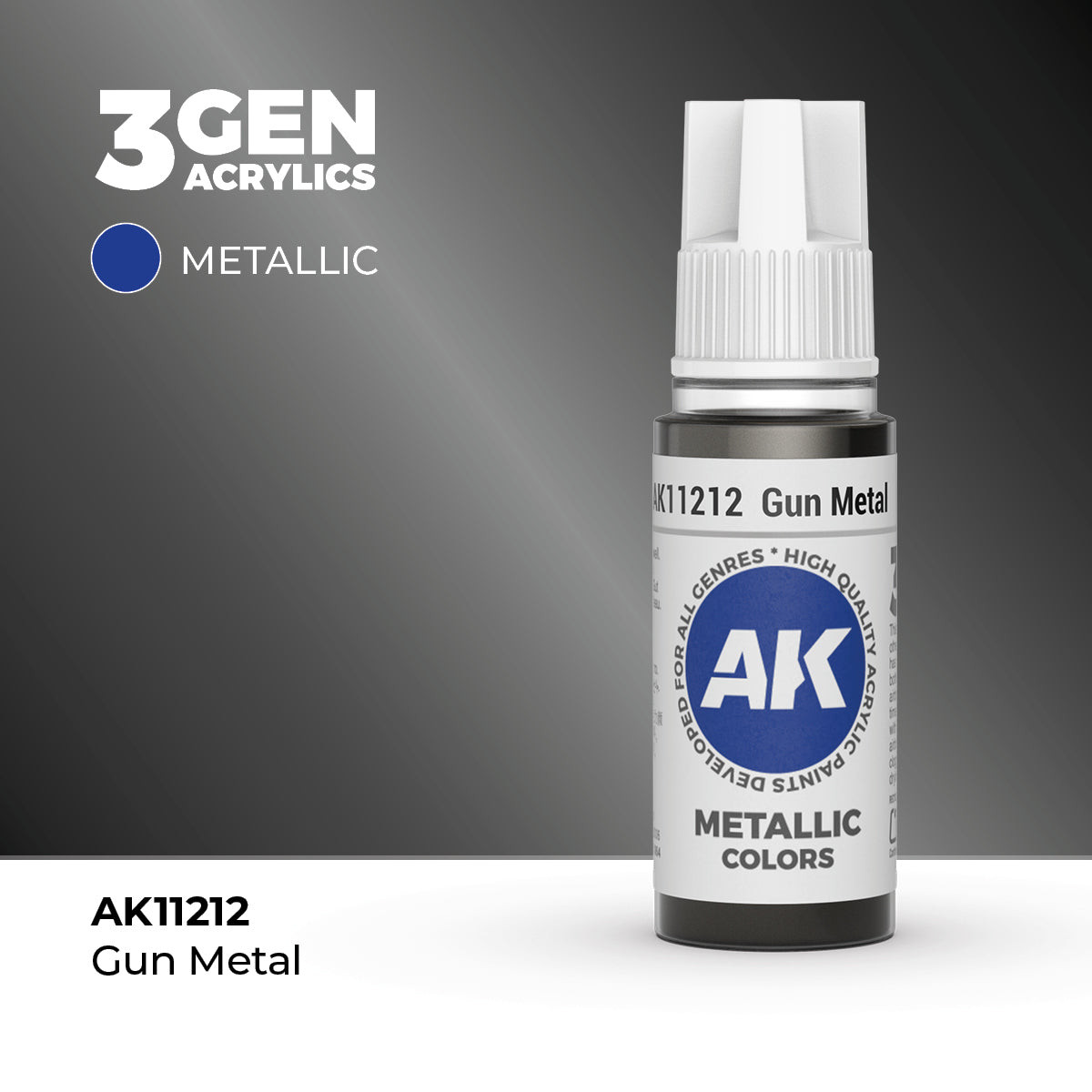 AK Interactive 3GEN Gun Metal 17ml