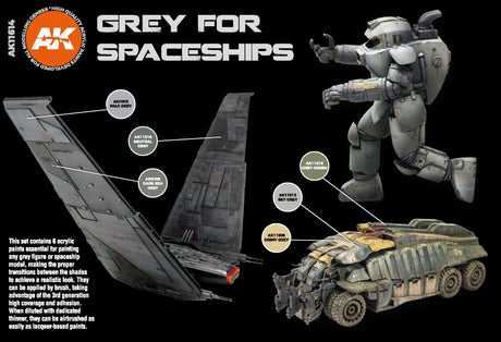 AK Interactive 3GEN Grey For Spaceships Set