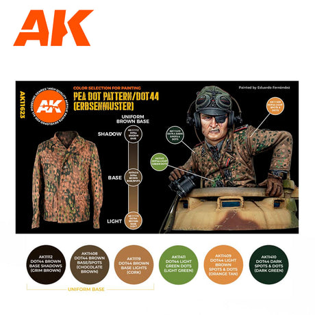 AK Interactive Waffen Ss 44 Dot Uniform Colors 3G