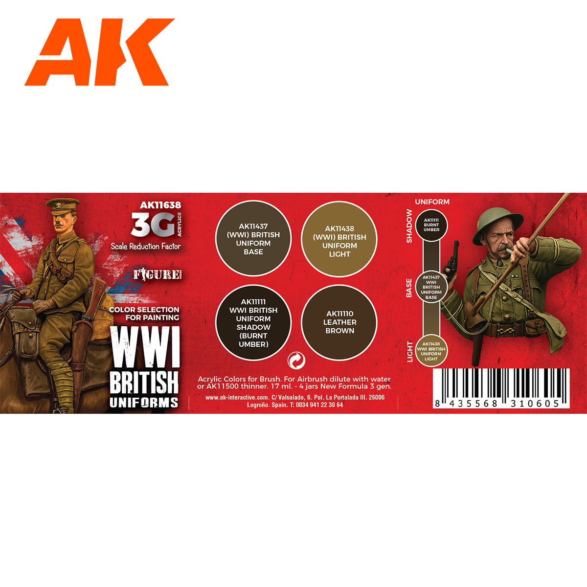AK Interactive Wwi British Uniforms 3G