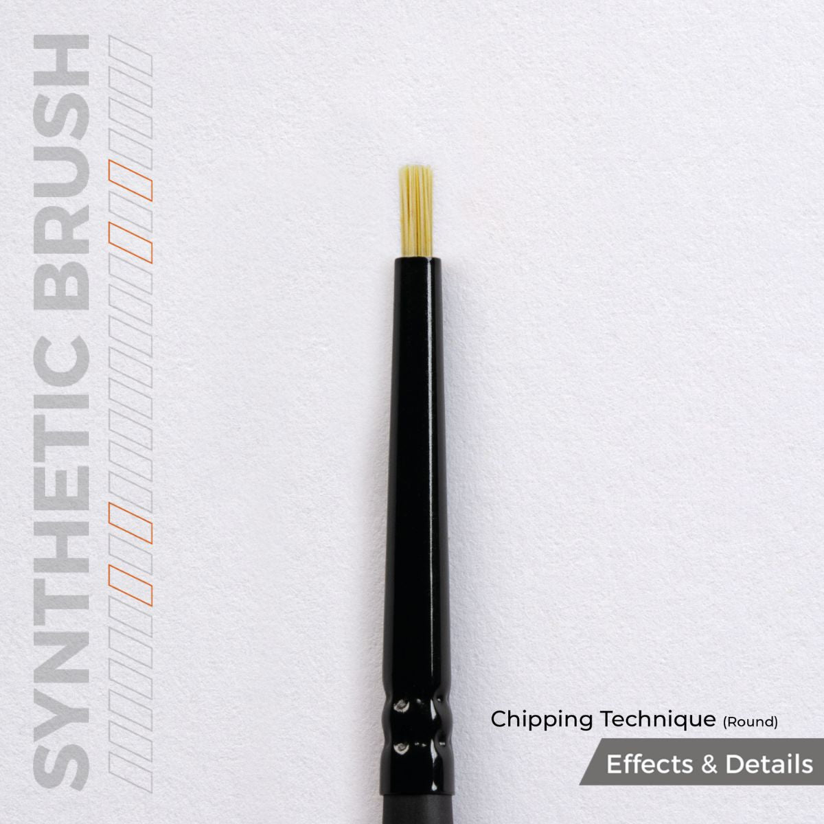 AK Interactive AK SYNTHETIC BRUSH - CHIPPING TECHNIQUE (ROUND)