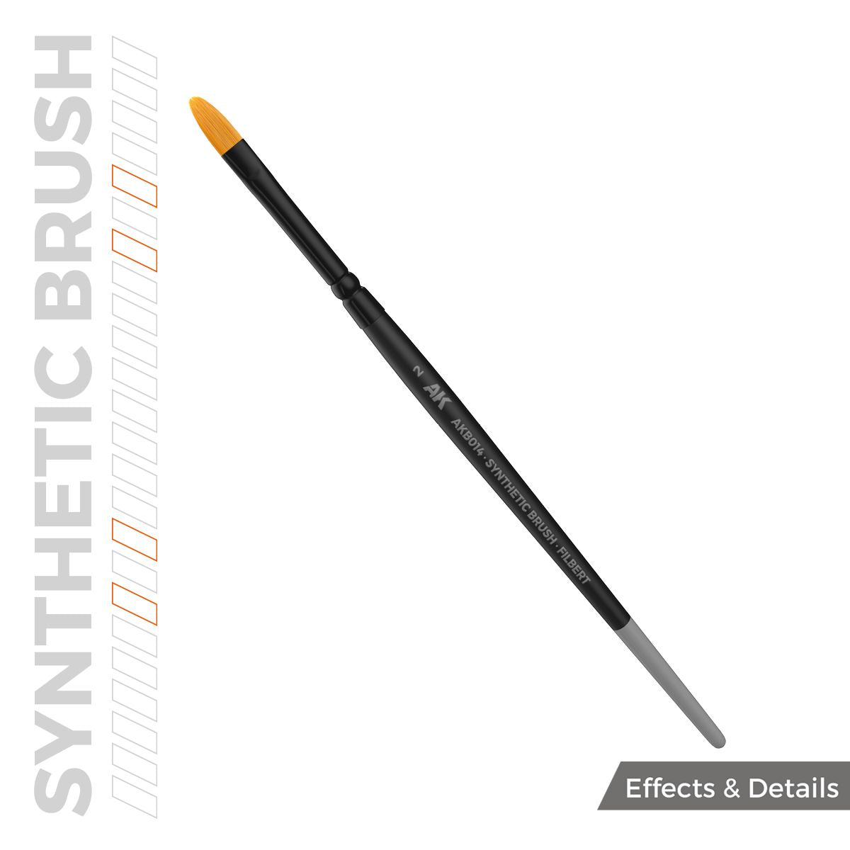 AK Interactive AK SYNTHETIC BRUSH - FILBERT 2