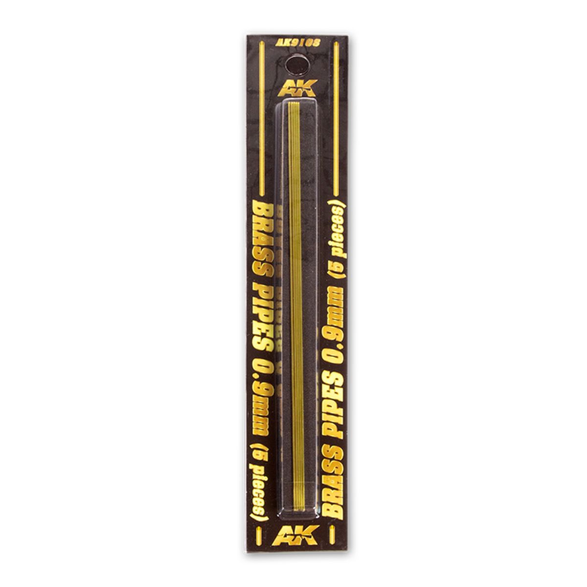 AK Interactive Dioramas BRASS PIPES 0,9mm, 5 units
