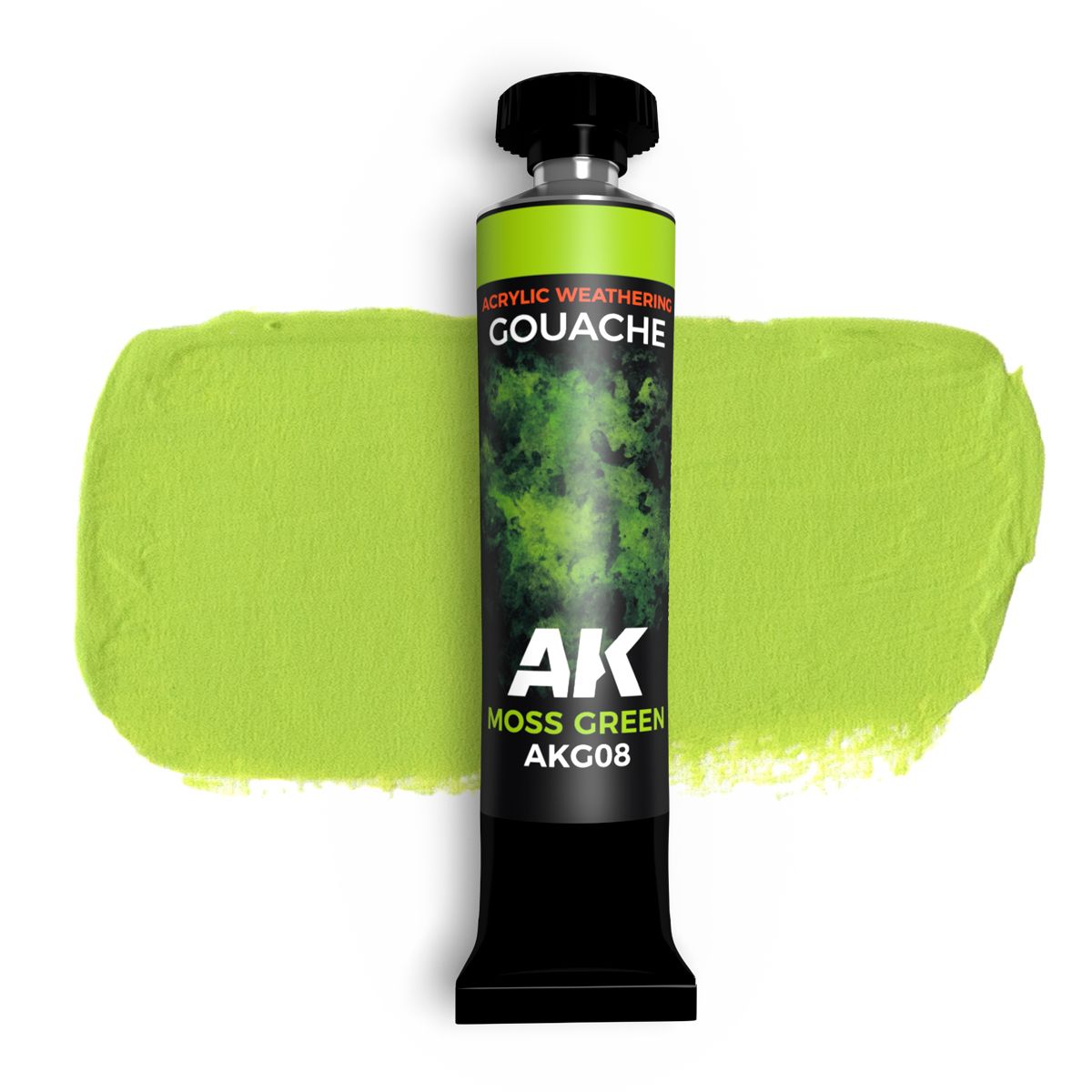 AK Interactive Gouache Paints MOSS GREEN - AK GOUACHE 20 ml.