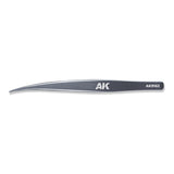 AK Interactive HG ANGLED TWEEZERS 02 (FLAT-END)
