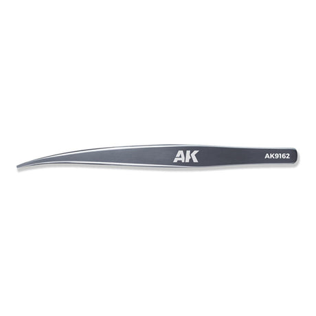 AK Interactive HG ANGLED TWEEZERS 02 (FLAT-END)