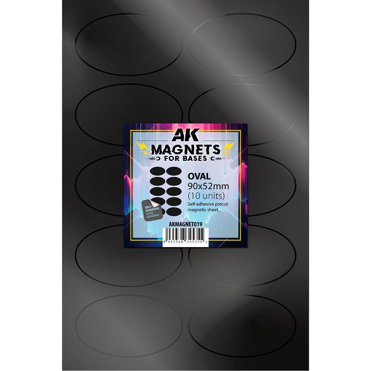 AK Interactive Magnets for Bases OVAL 90 X 52 - 10 unid