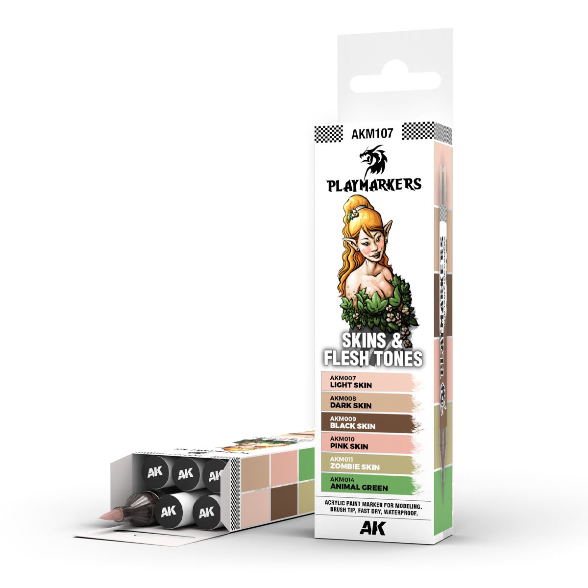 AK Interactive PLAYMARKERS SET - SKIN & FLESH TONES (6 ref.)