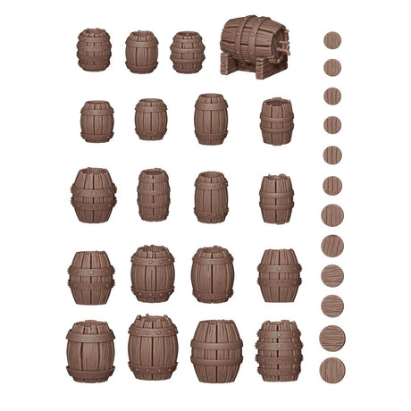 AK Interactive WARGAME SCENERY WOOD BARRELS