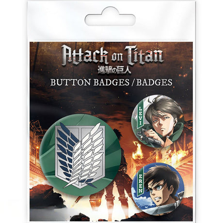 Attack On Titan Badge Pack Eren & Levi