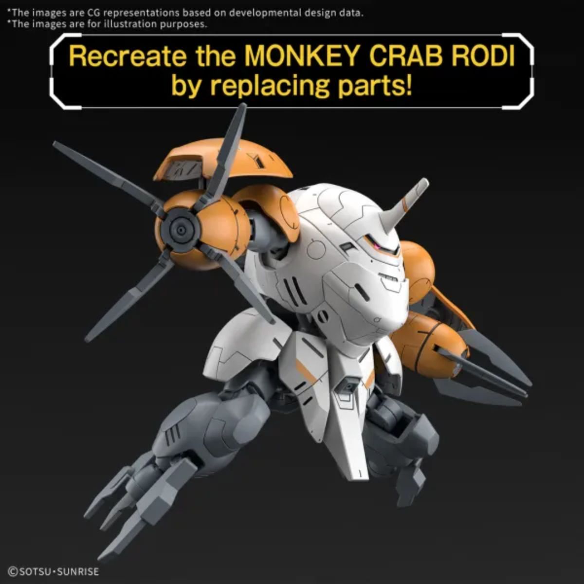 Bandai HG 598's Monkey Rodi / Monkey Crab Rodi Mobile Suit Gundam: Iron-Blooded Orphans (1/144)