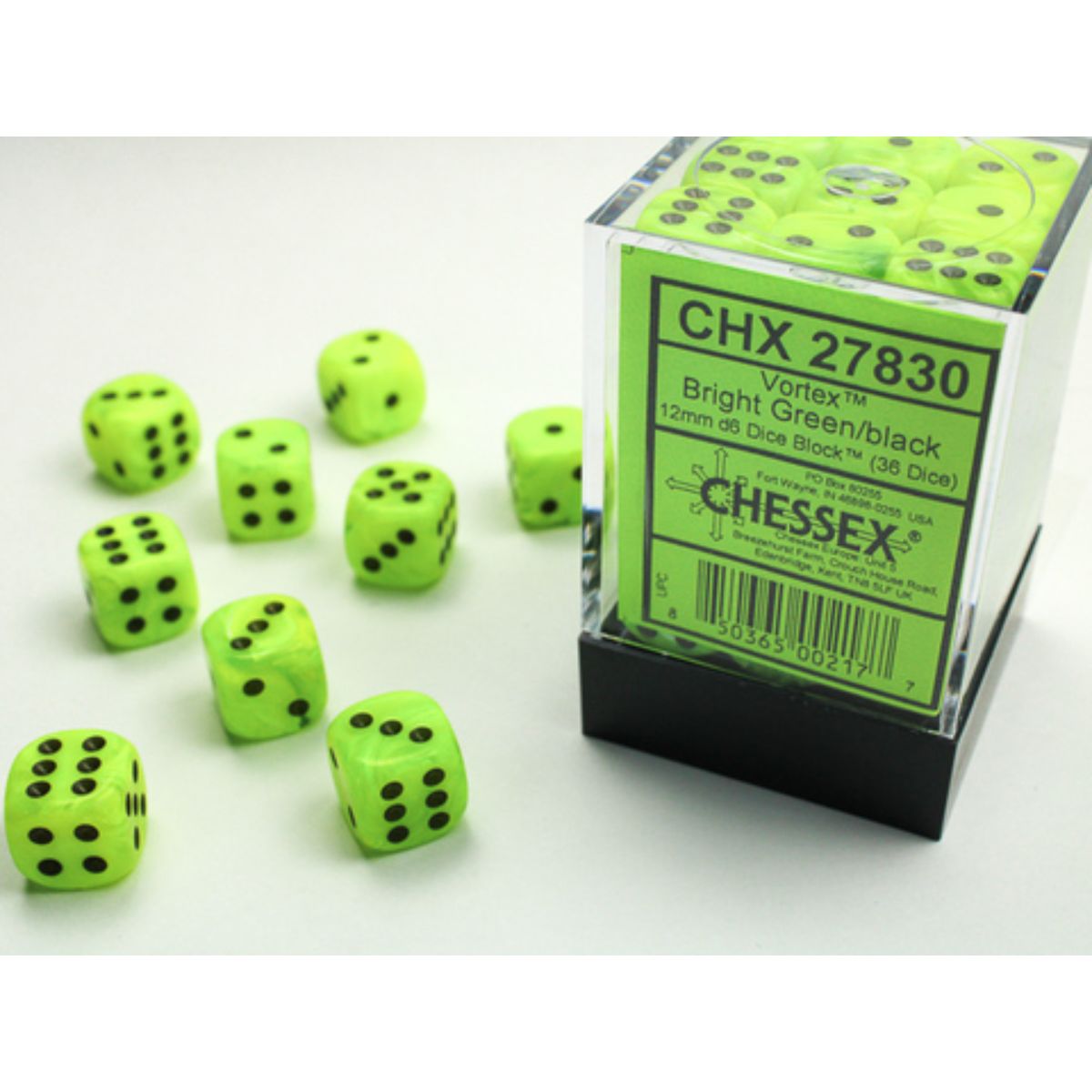 Chessex Vortex W6x36 Bright Green/Black