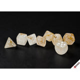 Borealis Polyhedral Champagne/white 7-Die Set with bonus die