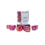 Chessex  16mm D6-Würfel-Set (12) Gemini / Türkis-Weiß/Blau