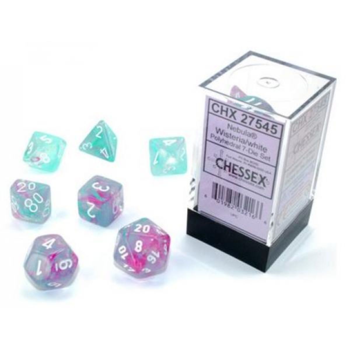 Chessex 7-Würfelset Nebula Wisteria White