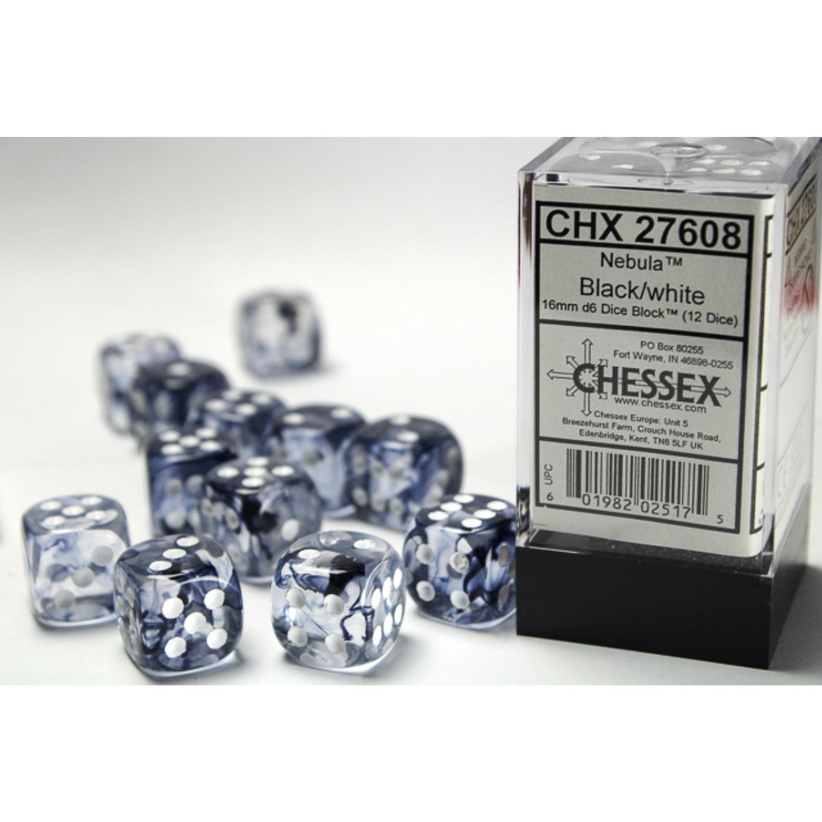 Chessex  16mm D6-Würfel-Set (12) Gemini / Rot-Lila/Gold