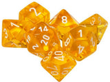 Chessex 7-Würfelset Tanslucent Gelb/Weiß