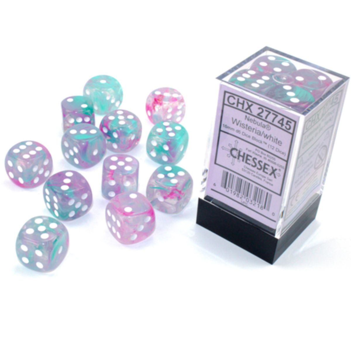 Chessex Nebula W6x12 Wisteria/White Luminary