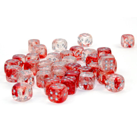 Chessex W6x36 Würfelset Nebula Red/Silver