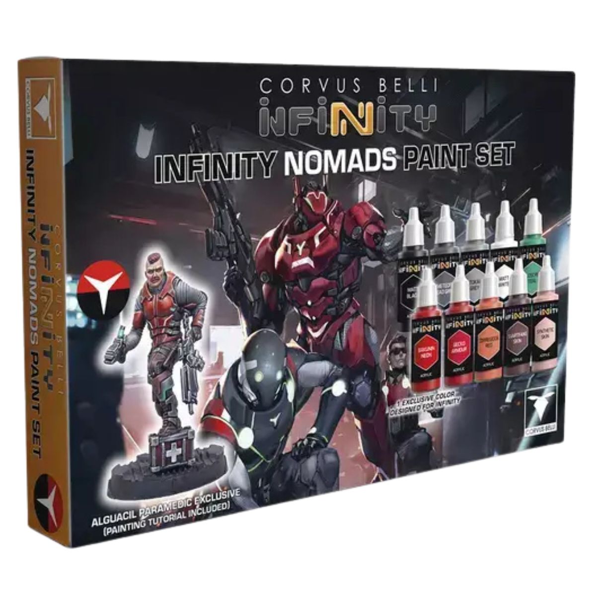 Corvus Belli Infinity Nomads Paint Set Alguacil Paramedic Exclusive