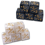 Dice 4 Friends Counter Würfel D6 +/- Würfelset Pearl Schwarz/Weiß