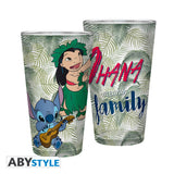 Disney Large Glass 400ml Lilo & Stitch