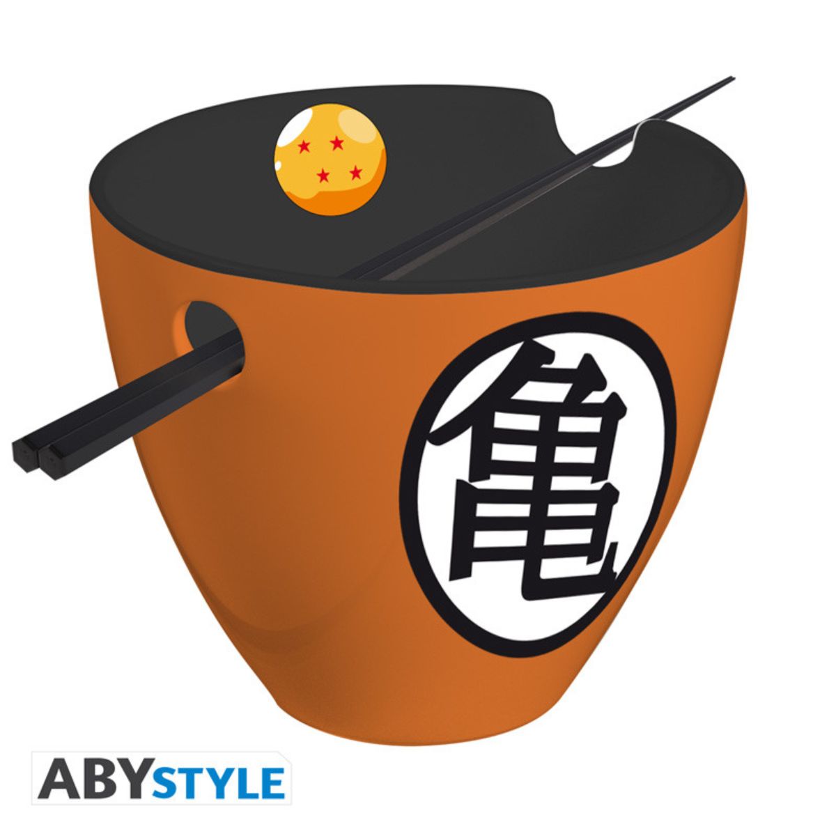 Dragon Ball Ramen Bowl With Chopsticks "Goku Symbols"