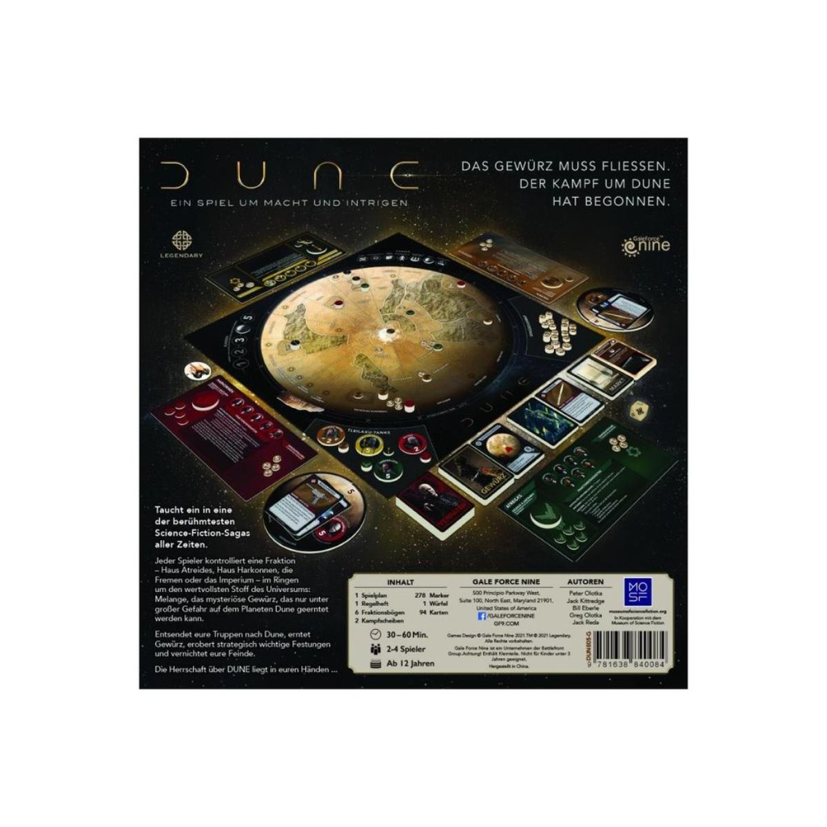 Dune - A Game Of Conquest and Diplomacy - German Language