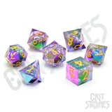 Eldritch Iris Electroplated Floating Eye Rpg Dice Set