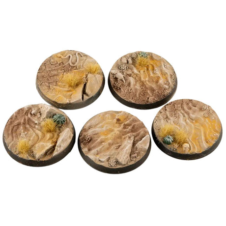 Gamers Grass Deserts of Maahl Bases, Round 40mm (x5)