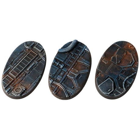 Gamers Grass Spaceship Corridor Bases, Oval 75mm (x3)
