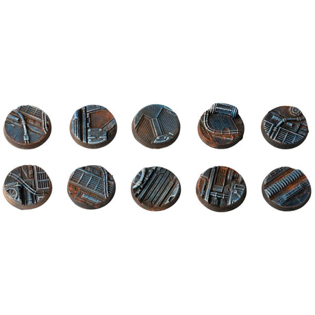Gamers Grass Spaceship Corridor Bases, Round 25mm (x10)