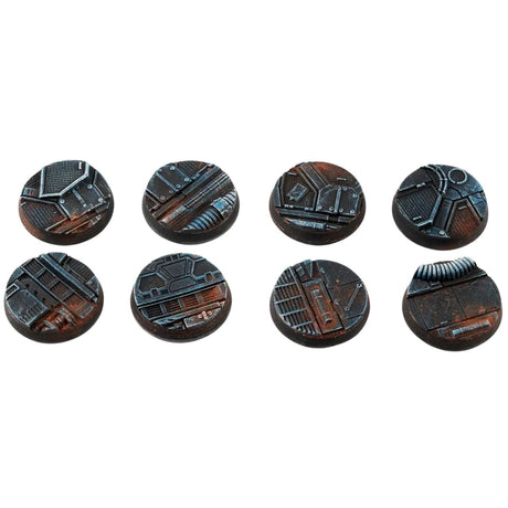 Gamers Grass Spaceship Corridor Bases, Round 28mm (x8)