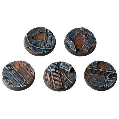 Gamers Grass Spaceship Corridor Bases, Round 40mm (x5)