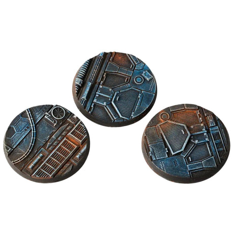 Gamers Grass Spaceship Corridor Bases, Round 50mm (x3)