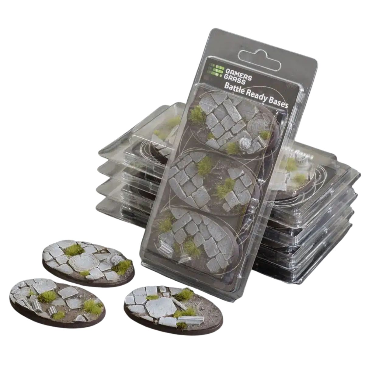 Gamers Grass Temple Bases, Oval 75mm (x3)