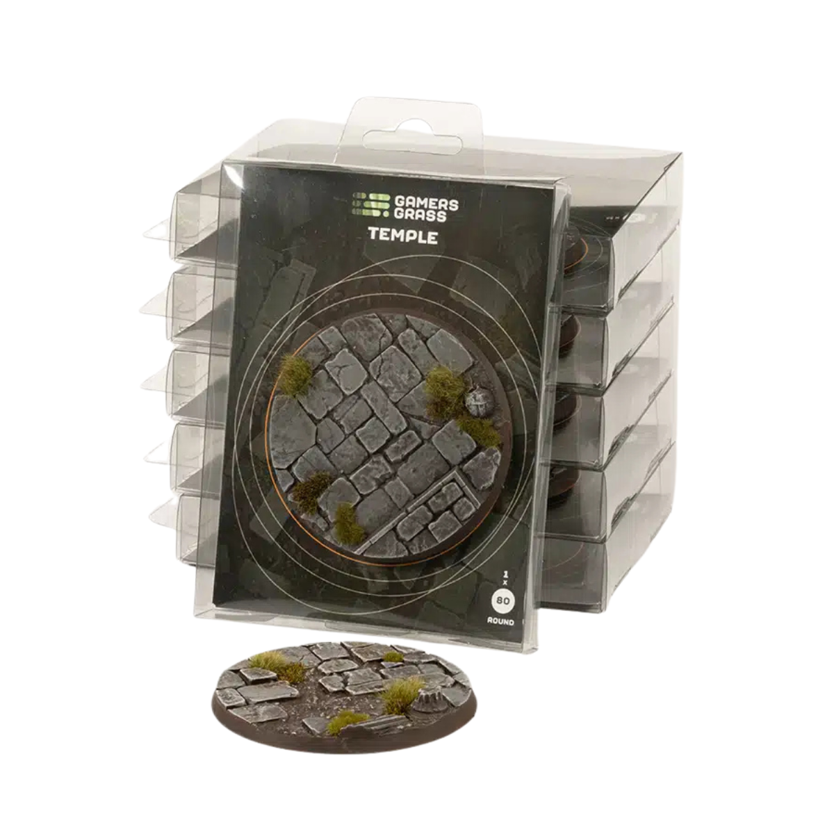 Gamers Grass Temple Bases, Round 80mm (x1)