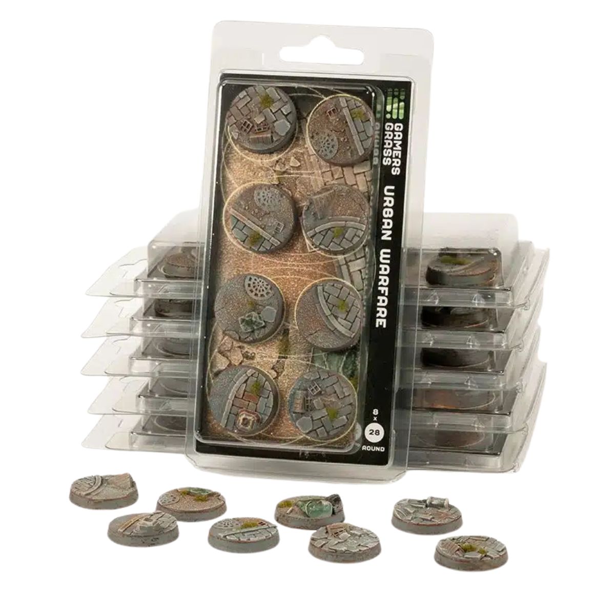 Gamers Grass Urban Warfare Bases, Round 28mm (x8)