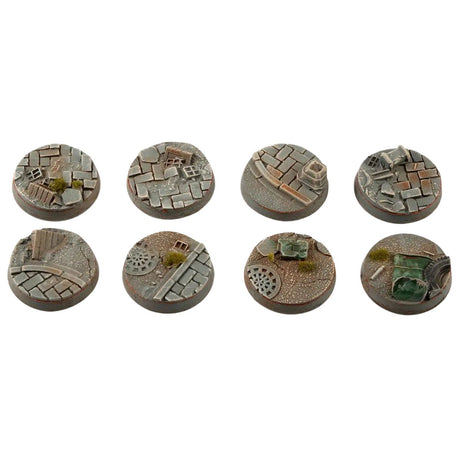 Gamers Grass Urban Warfare Bases, Round 28mm (x8)