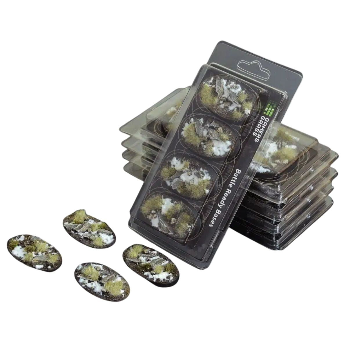 Gamers Grass Winter Bases, Oval 60mm (x4)